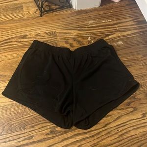 black shorts very comfy to wear if you want to go for a walk or jog